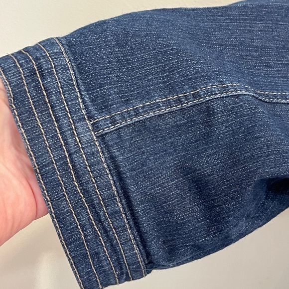 AMX Jean Jacket 3/4 Sleeve with Snaps  Plus - Picture 6 of 9